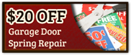 Garage Door Repair Wheeling $20 off Spring Repair